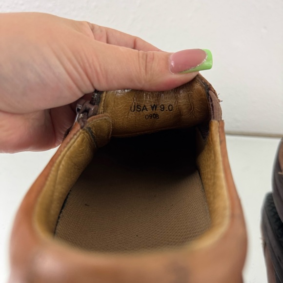 Z-COIL Womens Brown Leather Loryn Slip On Spring Heel Clog Mule Comfort Shoes - Picture 11 of 11